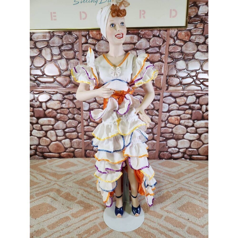 Hamilton Collection I love Lucy Lucille Ball Carmen Miranda Porcelain Doll